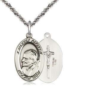 Sterling Silver Saint John Paul II Medal Catholic Jewelry