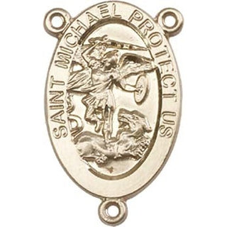14kt Gold Saint Michael the Archangel Rosary Center Rosary Center