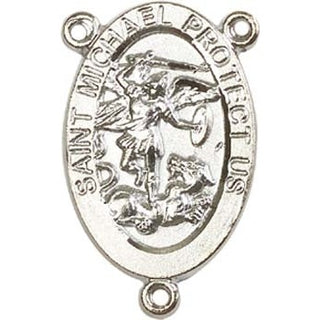 Silver Plate Saint Michael the Archangel Rosary Center Rosary Center