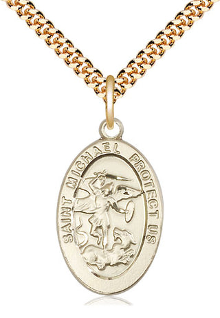 14kt Gold Filled Saint Michael the Archangel Medal Catholic Jewelry