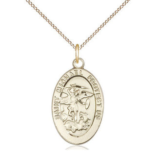 14kt Gold Saint Michael the Archangel Medal
