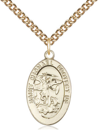 14kt Gold Saint Michael the Archangel Medal