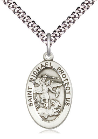 Sterling Silver Saint Michael the Archangel Medal Catholic Jewelry