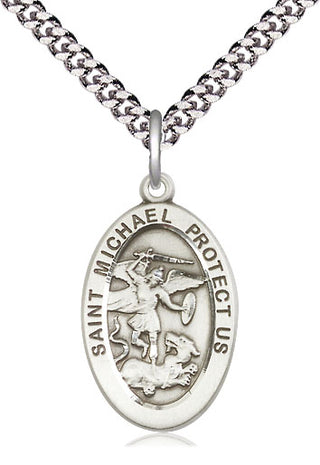 Sterling Silver Saint Michael the Archangel Medal Catholic Jewelry