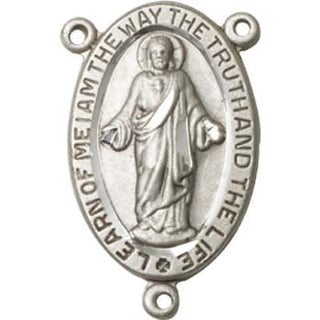 Silver Plate Scapular Rosary Center Rosary Center