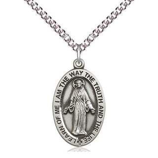 Sterling Silver Scapular Medal Catholic Jewelry