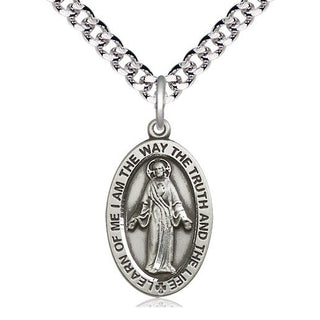 Sterling Silver Scapular Medal Catholic Jewelry