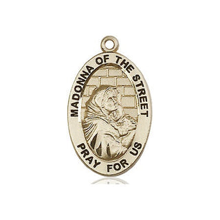 14kt Gold Filled Madonna of the Street Medal