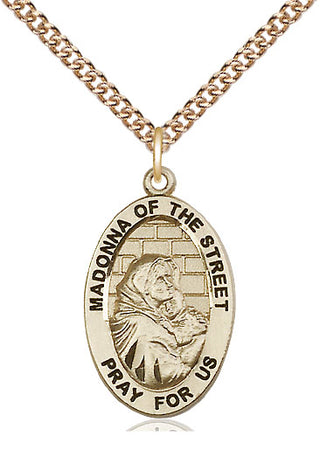 14kt Gold Madonna of the Street Medal