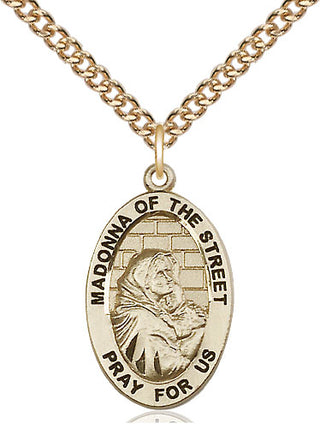 14kt Gold Madonna of the Street Medal