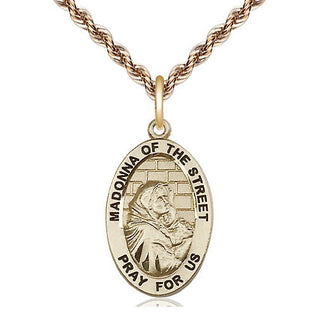 14kt Gold Madonna of the Street Medal
