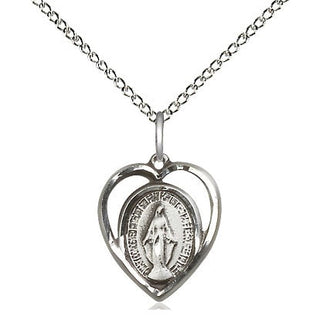 Sterling Silver Miraculous Medal Religious and Catholic Jewelry