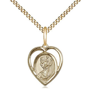 14kt Gold Filled Saint Christopher Medal Religious and Catholic Jewelry