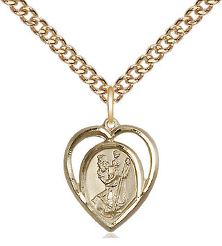 14kt Gold Saint Christopher Medal