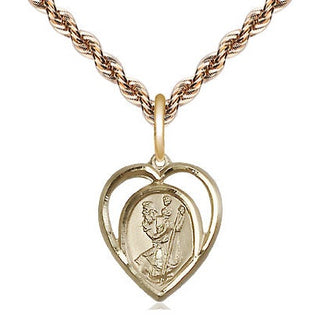 14kt Gold Saint Christopher Medal