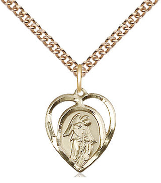14kt Gold Guardian Angel Medal