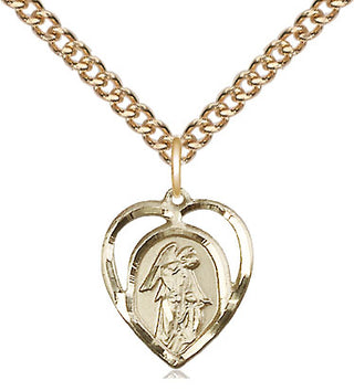 14kt Gold Guardian Angel Medal