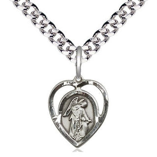Pewter Guardian Angel Medal Religious and Catholic Jewelry