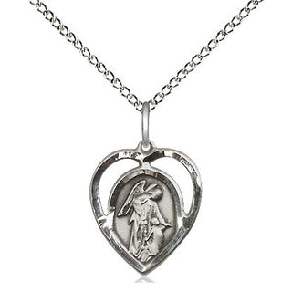 Sterling Silver Guardian Angel Medal Religious and Catholic Jewelry
