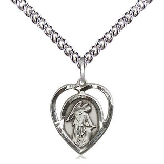 Sterling Silver Guardian Angel Medal Religious and Catholic Jewelry