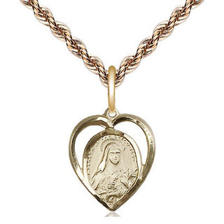 14kt Gold Saint Theresa Medal