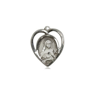 Sterling Silver Saint Theresa Medal Religious and Catholic Jewelry