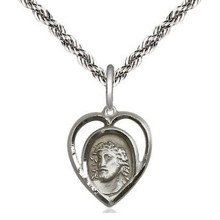Sterling Silver Ecce Homo Medal Religious and Catholic Jewelry