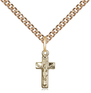 14kt Gold Crucifix Medal