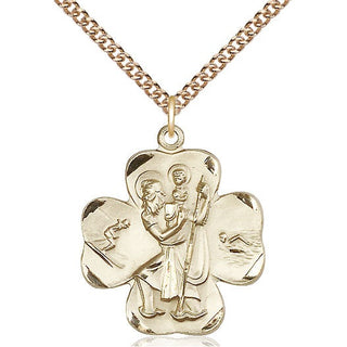 14kt Gold Filled Saint Christopher Medal Catholic Jewelry