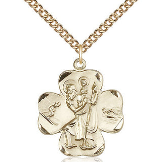 14kt Gold Filled Saint Christopher Medal Catholic Jewelry
