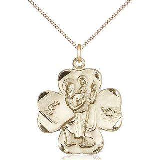 14kt Gold Saint Christopher Medal