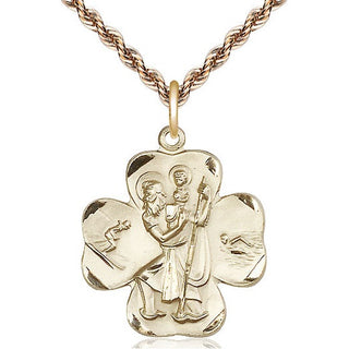 14kt Gold Saint Christopher Medal