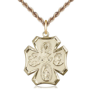 14kt Gold 5-Way Medal