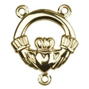 Gold Plate Claddagh Rosary Center Rosary Center