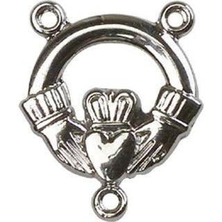 Silver Plate Claddagh Rosary Center Rosary Center