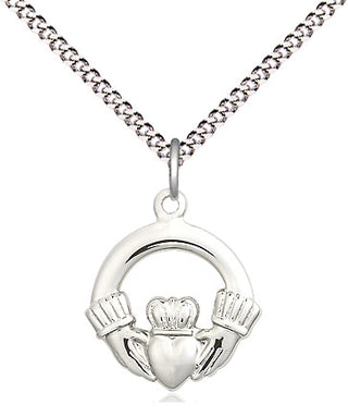 Sterling Silver Claddagh Medal Religious Jewelry
