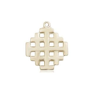 14kt Gold Filled Jerusalem Cross Medal