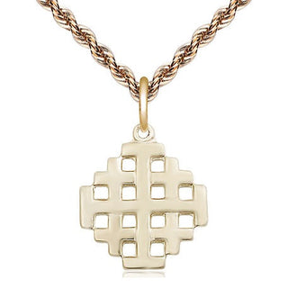 14kt Gold Jerusalem Cross Medal
