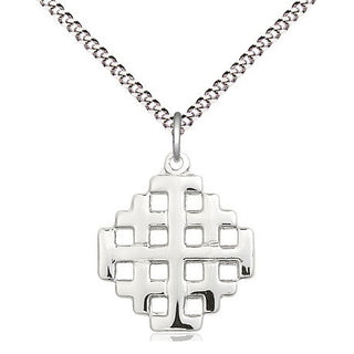 Pewter Jerusalem Cross Medal Religious Jewelry