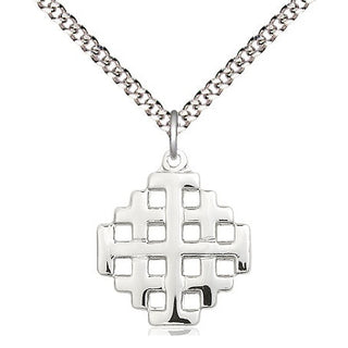 Pewter Jerusalem Cross Medal Religious Jewelry
