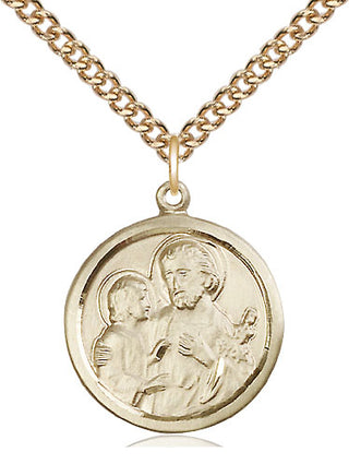 14kt Gold Saint Joseph Medal