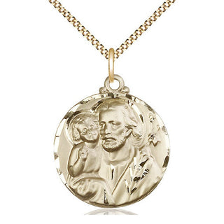 14kt Gold Filled Saint Joseph Medal Catholic Jewelry