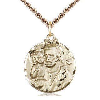 14kt Gold Filled Saint Joseph Medal Catholic Jewelry