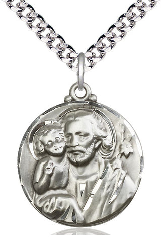Pewter Saint Joseph Medal Catholic Jewelry
