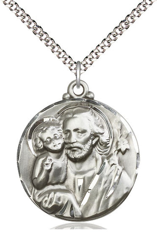 Pewter Saint Joseph Medal Catholic Jewelry