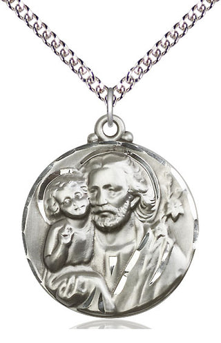 Sterling Silver Saint Joseph Medal Catholic Jewelry