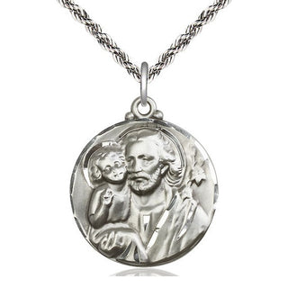 Sterling Silver Saint Joseph Medal Catholic Jewelry