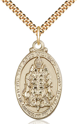 14kt Gold Filled Jewish Protection Medal Catholic Jewelry