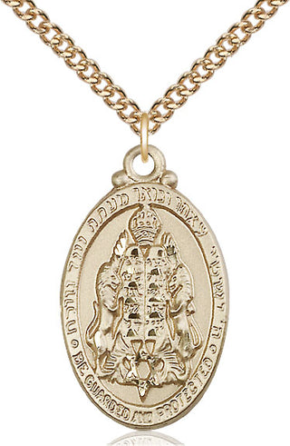 14kt Gold Filled Jewish Protection Medal Catholic Jewelry