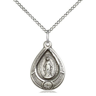Sterling Silver Miraculous Medal Religious Jewelry